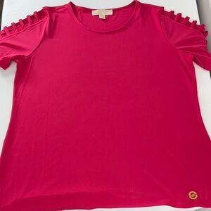 Michael Kors Cold Shoulder Short Sleeve Shirt